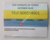 Taxi Barbate Antonio Ruiz 24h tf 609514001